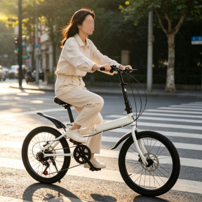 Cycling Commute Speed - 折りたたみ自転車 20 インチ男性女性大人都市通勤可変速自転車ディスクブレーキ通勤自転車サイクル用品