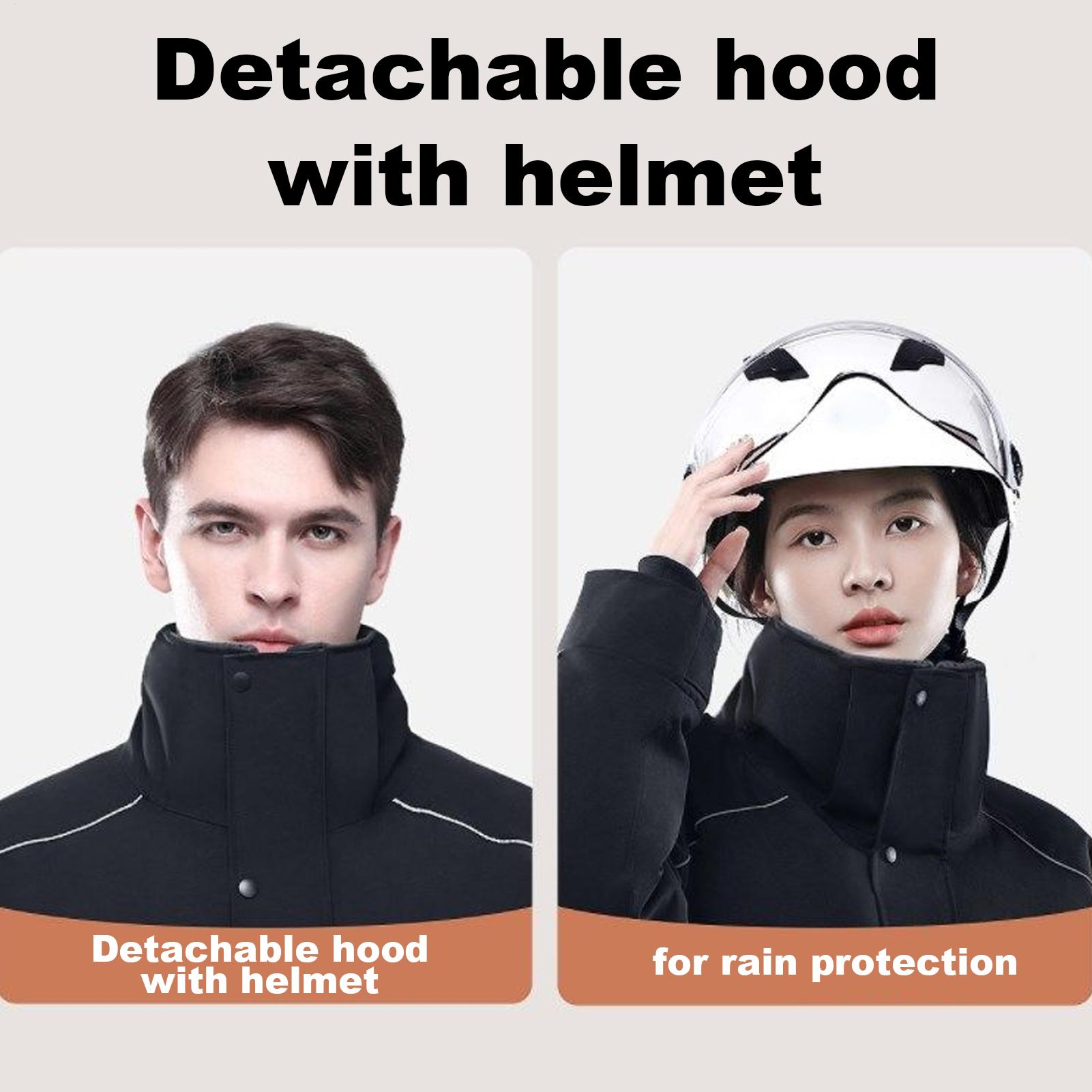Cycling Commute Clothes - オートバイの冬用ジャケット 4 ポケット暖かい服反射ストリップ付き暖かいスノーモービルコート女性男性冬の毎日の通勤