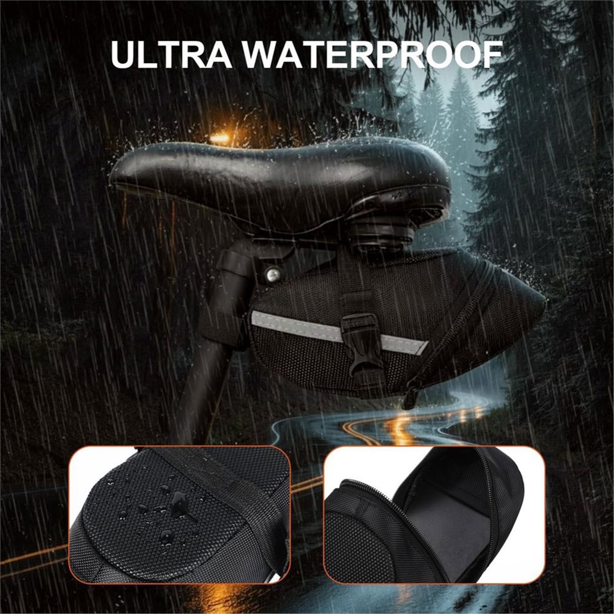 B72ABG 2 パック自転車シートバッグ、自転車サドルバッ - Saddle Bag Under Seat のレビューと価格