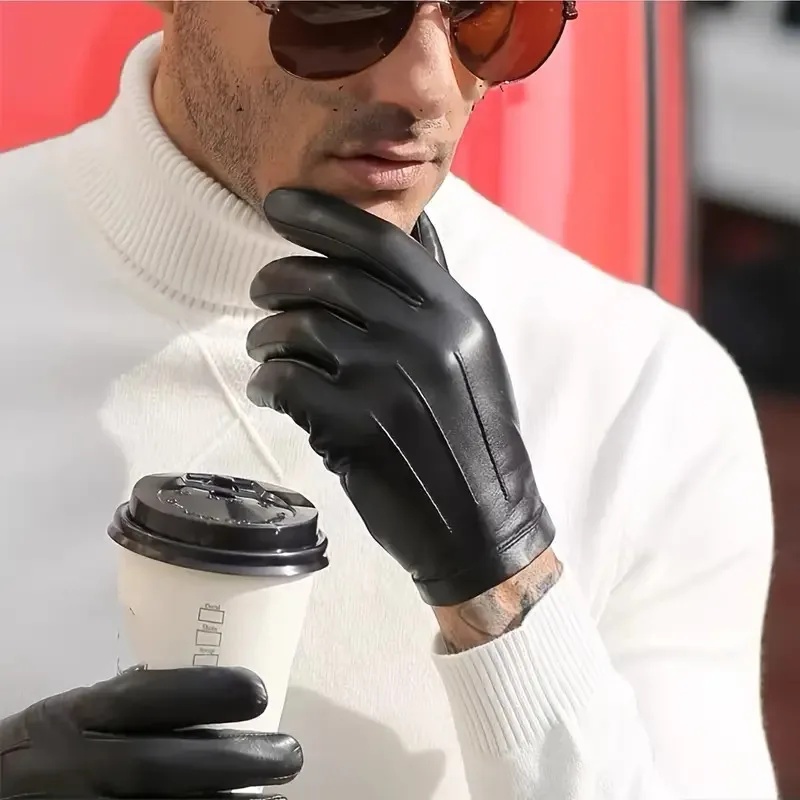 デイリーシティスクーター通勤用メンズショートシープスキンレザ - Winter Cycling Commute Gear のレビューと価格