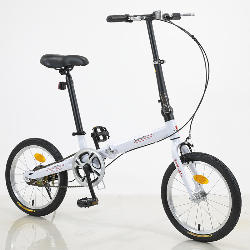 Sanhema 16 インチ折りたたみ自転車シングルスピード - Cycling Commute Speed のレビューと価格