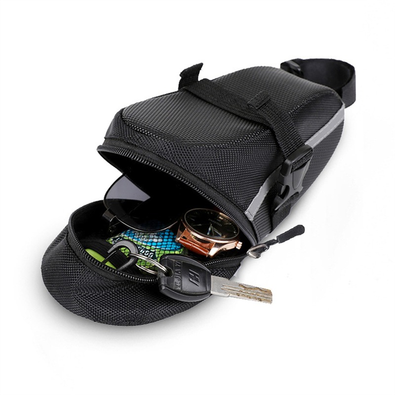 反射ストリップ付き自転車サドル下シートバッグ防水オックスフォ - Saddle Bag Under Seat のレビューと価格