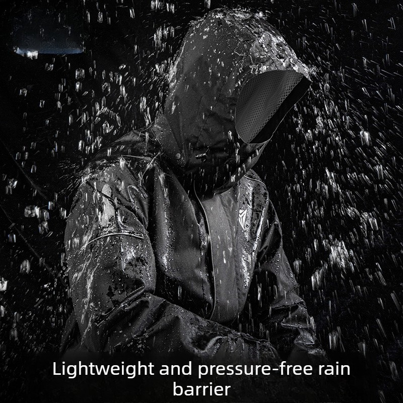 バイク用レインスーツ 防水ジャケットとパンツセット アウトド - Cycling Commute In Rain のレビューと価格