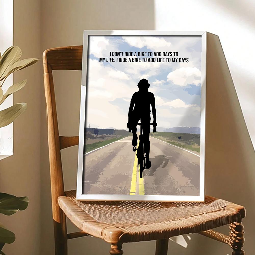 サイクリングモチベーション引用アートポスター モダンな自己粘 - Cycling Quote のレビューと価格