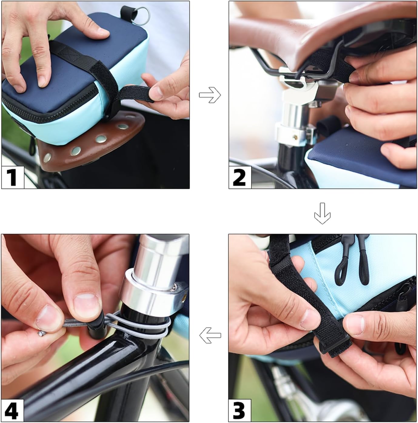 拡張可能な大容量自転車シートバッグ シート下防水サドルパック - Saddle Bag Under Seat のレビューと価格